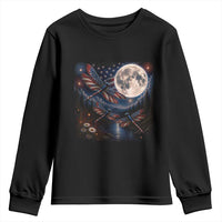 American Flag Dragonfly Patriotic 4th Of July Youth Sweatshirt