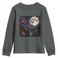 American Flag Dragonfly Patriotic 4th Of July Youth Sweatshirt