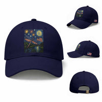 Patriotic Dragonfly Starry Night Swirls Baseball Cap Nature Lovers