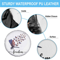 Freedom Dragonfly American Flag 4th Of July Spare Tire Cover Patriotic Nature Lover Graphic