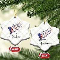 Freedom Dragonfly American Flag 4th Of July Ceramic Ornament Patriotic Nature Lover Graphic