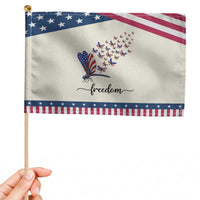 Freedom Dragonfly American Flag 4th Of July Patriotic Handheld Flag Nature Lover Graphic