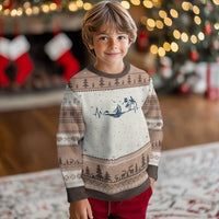 Summer Vacation Heartbeat Pulse Sunset Silhouette Ugly Christmas Sweater Tropical Island Lover