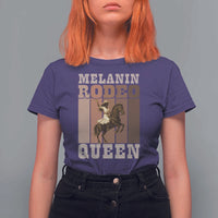 African American Cowgirl T Shirt For Women Melanin Rodeo Queen Western Country - Wonder Print Shop
