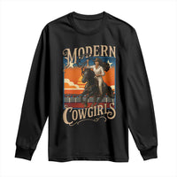 Modern Cowgirls Long Sleeve Shirt American Woman Western Rodeo - Wonder Print Shop