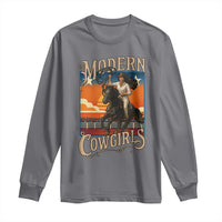 Modern Cowgirls Long Sleeve Shirt American Woman Western Rodeo - Wonder Print Shop