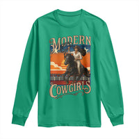 Modern Cowgirls Long Sleeve Shirt American Woman Western Rodeo - Wonder Print Shop