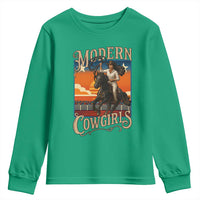 Modern Cowgirls Youth Sweatshirt American Woman Western Rodeo - Wonder Print Shop