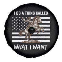 Patriotic Cowgirl Spare Tire Cover I Do A Thing Called What I Want American Flag - Wonder Print Shop