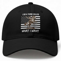 Patriotic Cowgirl Baseball Cap I Do A Thing Called What I Want American Flag