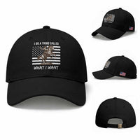 Patriotic Cowgirl Baseball Cap I Do A Thing Called What I Want American Flag