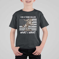 Patriotic Cowgirl T Shirt For Kid I Do A Thing Called What I Want American Flag - Wonder Print Shop