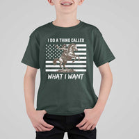 Patriotic Cowgirl T Shirt For Kid I Do A Thing Called What I Want American Flag - Wonder Print Shop