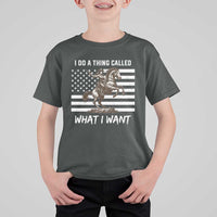 Patriotic Cowgirl T Shirt For Kid I Do A Thing Called What I Want American Flag - Wonder Print Shop