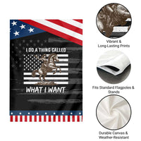 Patriotic Cowgirl Garden Flag I Do A Thing Called What I Want American Flag