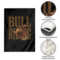 Bull Riding Cowboy Western Texas Rodeo Life Garden Flag - Wonder Print Shop