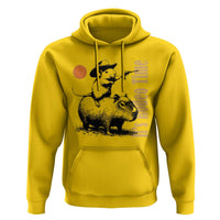 It Is Rodeo Time Hoodie Funny Wild West Mouse Riding Capybara - Wonder Print Shop