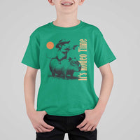 It Is Rodeo Time T Shirt For Kid Funny Wild West Mouse Riding Capybara - Wonder Print Shop