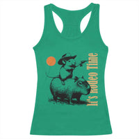 It Is Rodeo Time Racerback Tank Top Funny Wild West Mouse Riding Capybara - Wonder Print Shop