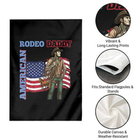 Patriotic Cowboy Garden Flag American Rodeo Daddy USA Rodeo Art - Wonder Print Shop