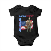 Patriotic Cowboy Baby Onesie American Rodeo Daddy USA Rodeo Art - Wonder Print Shop