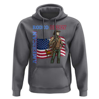 Patriotic Cowboy Hoodie American Rodeo Daddy USA Rodeo Art - Wonder Print Shop