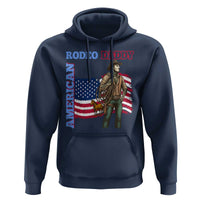 Patriotic Cowboy Hoodie American Rodeo Daddy USA Rodeo Art - Wonder Print Shop