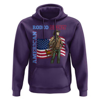 Patriotic Cowboy Hoodie American Rodeo Daddy USA Rodeo Art - Wonder Print Shop
