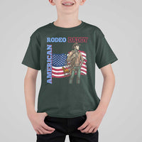 Patriotic Cowboy T Shirt For Kid American Rodeo Daddy USA Rodeo Art - Wonder Print Shop
