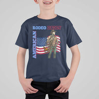 Patriotic Cowboy T Shirt For Kid American Rodeo Daddy USA Rodeo Art - Wonder Print Shop