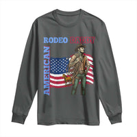 Patriotic Cowboy Long Sleeve Shirt American Rodeo Daddy USA Rodeo Art - Wonder Print Shop