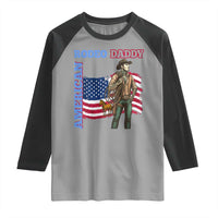 Patriotic Cowboy Raglan Shirt American Rodeo Daddy USA Rodeo Art - Wonder Print Shop