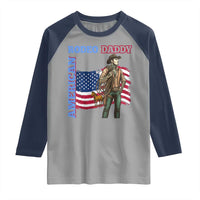 Patriotic Cowboy Raglan Shirt American Rodeo Daddy USA Rodeo Art - Wonder Print Shop