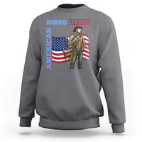 Patriotic Cowboy Sweatshirt American Rodeo Daddy USA Rodeo Art - Wonder Print Shop