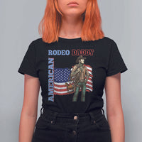 Patriotic Cowboy T Shirt For Women American Rodeo Daddy USA Rodeo Art - Wonder Print Shop