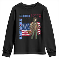 Patriotic Cowboy Youth Sweatshirt American Rodeo Daddy USA Rodeo Art - Wonder Print Shop