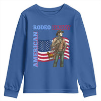 Patriotic Cowboy Youth Sweatshirt American Rodeo Daddy USA Rodeo Art - Wonder Print Shop