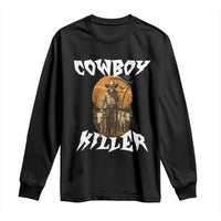 Cowboy Killer Halloween Skeleton Long Sleeve Shirt Gothic Western Art - Wonder Print Shop