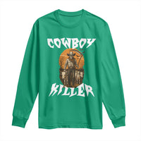 Cowboy Killer Halloween Skeleton Long Sleeve Shirt Gothic Western Art - Wonder Print Shop
