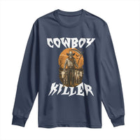 Cowboy Killer Halloween Skeleton Long Sleeve Shirt Gothic Western Art - Wonder Print Shop