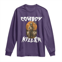 Cowboy Killer Halloween Skeleton Long Sleeve Shirt Gothic Western Art - Wonder Print Shop
