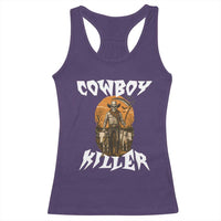 Cowboy Killer Halloween Skeleton Racerback Tank Top Gothic Western Art - Wonder Print Shop