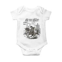 Halloween Skeleton Baby Onesie Are You Ready October 31 Rodeo Cowboy - Wonder Print Shop