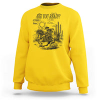 Halloween Skeleton Sweatshirt Are You Ready October 31 Rodeo Cowboy - Wonder Print Shop