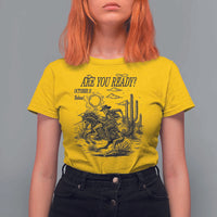 Halloween Skeleton T Shirt For Women Are You Ready October 31 Rodeo Cowboy - Wonder Print Shop