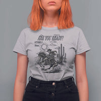 Halloween Skeleton T Shirt For Women Are You Ready October 31 Rodeo Cowboy - Wonder Print Shop