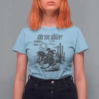Halloween Skeleton T Shirt For Women Are You Ready October 31 Rodeo Cowboy - Wonder Print Shop