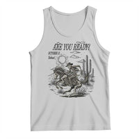 Halloween Skeleton Tank Top Are You Ready October 31 Rodeo Cowboy - Wonder Print Shop