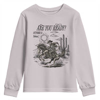 Halloween Skeleton Youth Sweatshirt Are You Ready October 31 Rodeo Cowboy - Wonder Print Shop