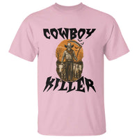 Halloween Skeleton T Shirt Cowboy Killer Spooky Western Horror Design - Wonder Print Shop